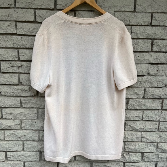 St. John Basics Cream Open Front Cardigan Size Large - Picture 6 of 8